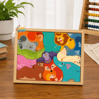 Puzzle mare cu forme din lemn