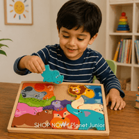 Puzzle mare cu forme din lemn