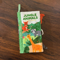 Cărticică textilă foșnitoare cu animale din junglă