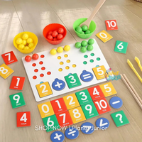 Set clemă și mărgele — învățare matematică din lemn