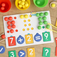Set clemă și mărgele — învățare matematică din lemn