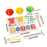 Set clemă și mărgele — învățare matematică din lemn