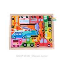 Puzzle mare cu forme din lemn