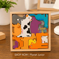 Puzzle din lemn cu animale marine