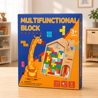 Puzzle Tetris multifuncțional din lemn cu joc logic