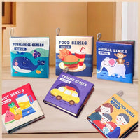 Set 6 cărticele textile foșnitoare pentru bebeluși