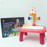 Masă cu proiector de desen — tema navei spațiale