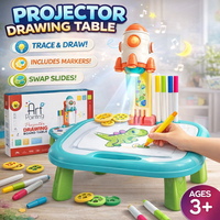 Masă cu proiector de desen — tema navei spațiale