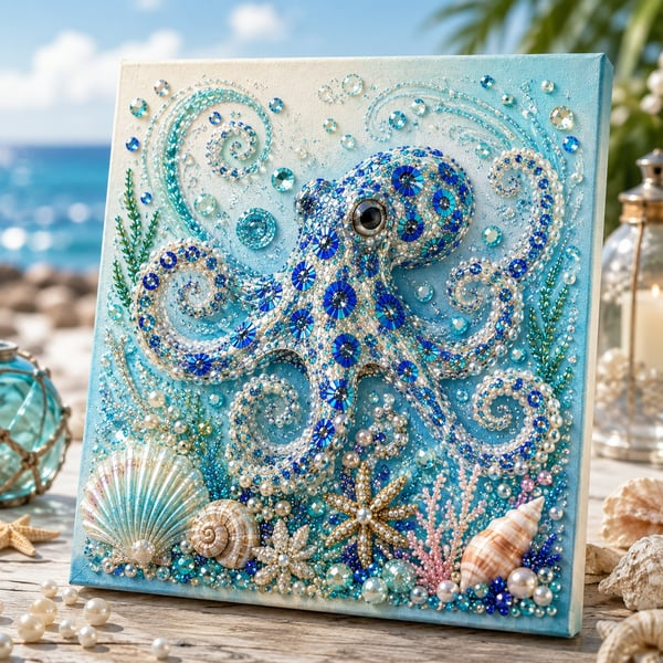 Set creativ perle 3D — tematică oceanică