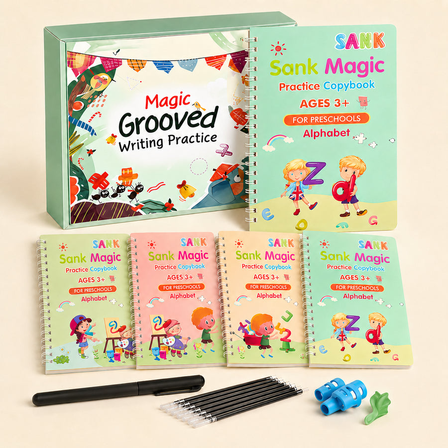 Caiete de exersare pentru scriere — set 4 buc